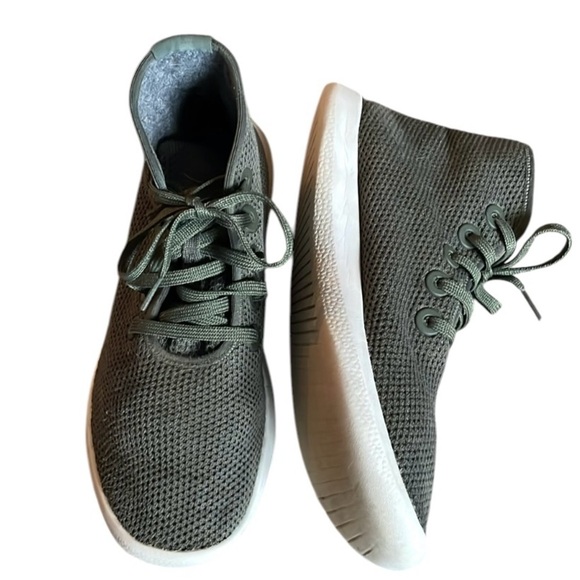 Allbirds Tree Toppers Army Green Sneakers Mens Size 9 High Top Lace up Casual - Picture 1 of 8